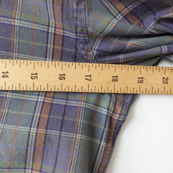 Blue Plaid Tartan Shirt Men Small DUNHILL LONDON Cotton Button Down Tailored Fit - Picture 3 of 8